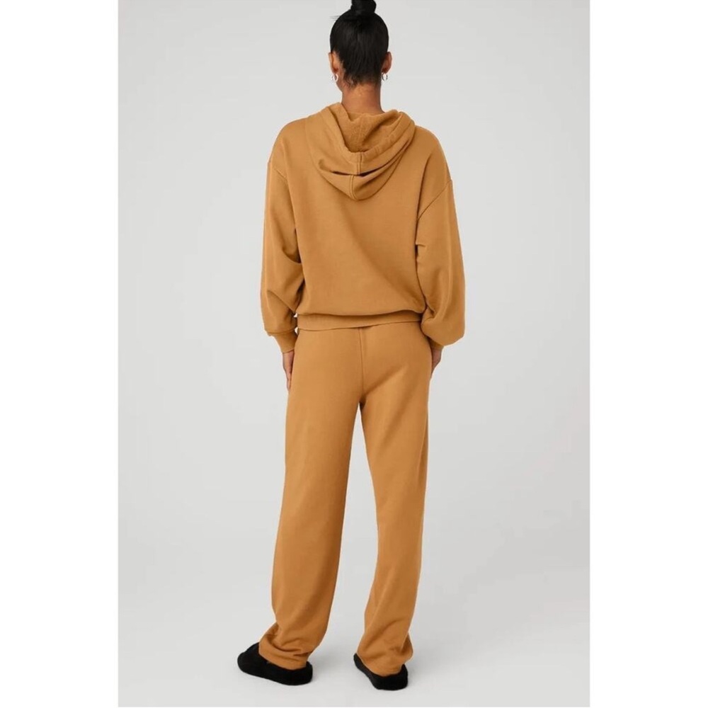 ALO Yoga Toffee Accolade Hooded Sweatshirt Medium Rare - Picture 2 of 6
